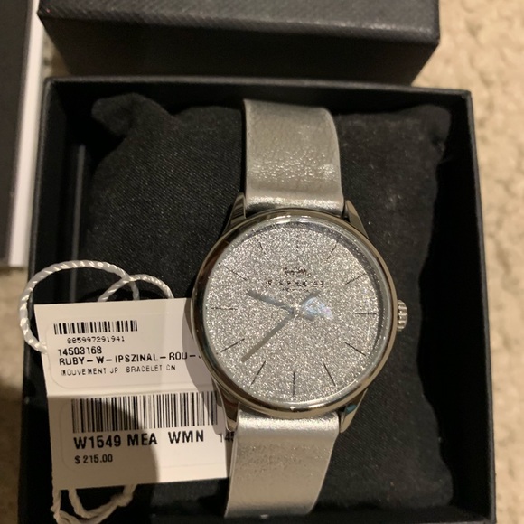 Women’s silver Coach watch main image 2